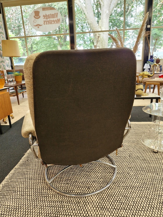 Image 1 of Vintage Design Buisframe Draaifauteuil 70S Scandinavisch