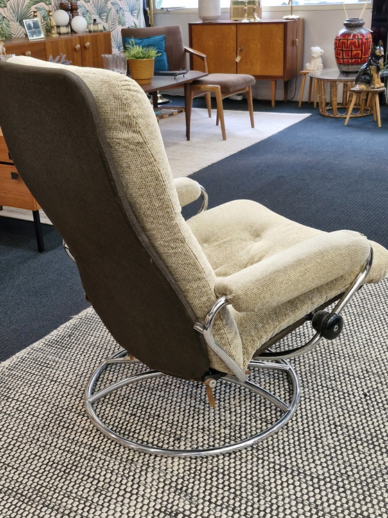 Image 1 of Vintage Design Buisframe Draaifauteuil 70S Scandinavisch