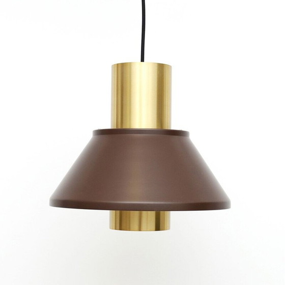 Vintage "life" hanglamp van Jo Hammerborg voor Fog Morup, Denemarken 1977 – Hanglampen, Brass, Metal (photo 2 of 6)