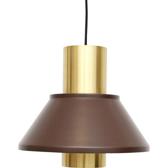 Vintage "life" hanglamp van Jo Hammerborg voor Fog Morup, Denemarken 1977 – Hanglampen, Brass, Metal