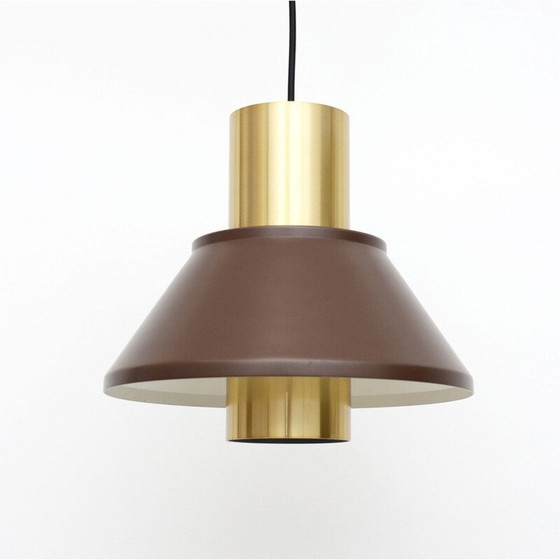 Vintage "life" hanglamp van Jo Hammerborg voor Fog Morup, Denemarken 1977 – Hanglampen, Brass, Metal (photo 6 of 6)