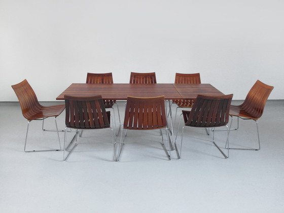 Image 1 of Tønnestav gebogen houten eetkamerstoelen van Kurt S Rungsøe voor Tynes Møbelfabrikk, Noorwegen 1960.