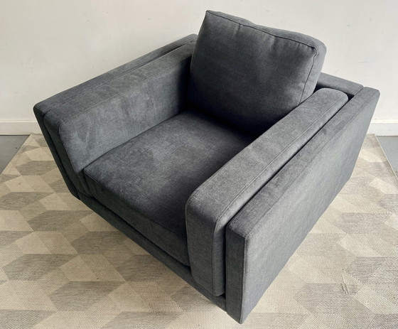 Image 1 of Eigentijdse donkergrijze Sandringham fauteuil