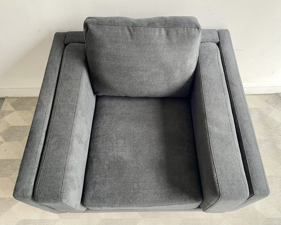 Image 1 of Eigentijdse donkergrijze Sandringham fauteuil