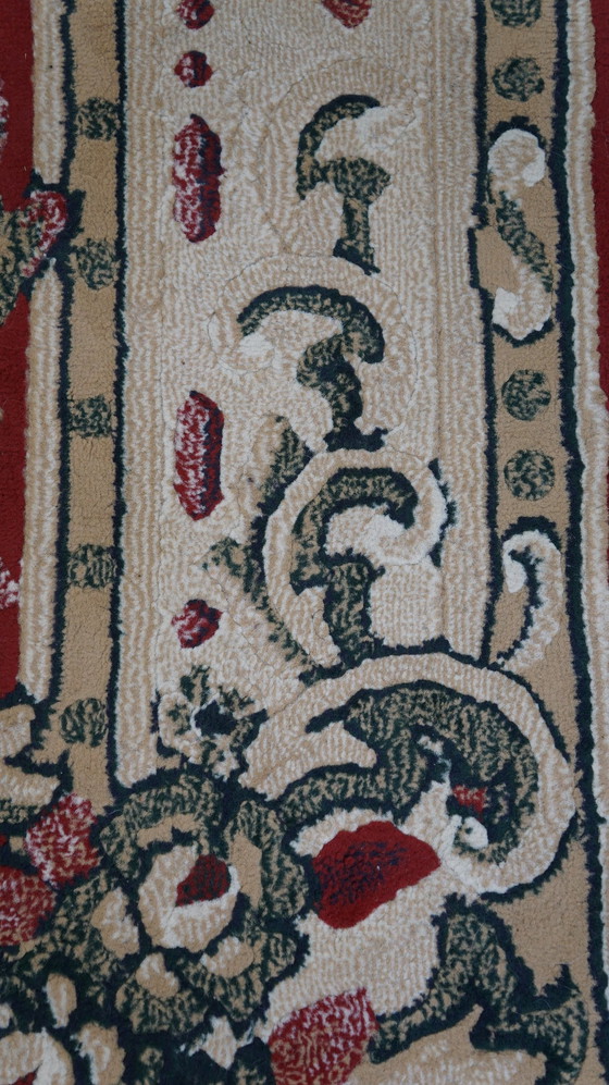 Image 1 of Oosters vloerkleed/tapijt met rood/beige en groen, 267 x 180 cm