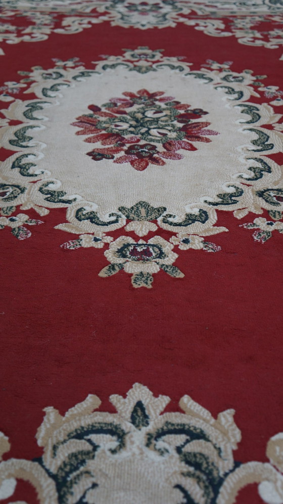 Image 1 of Oosters vloerkleed/tapijt met rood/beige en groen, 267 x 180 cm