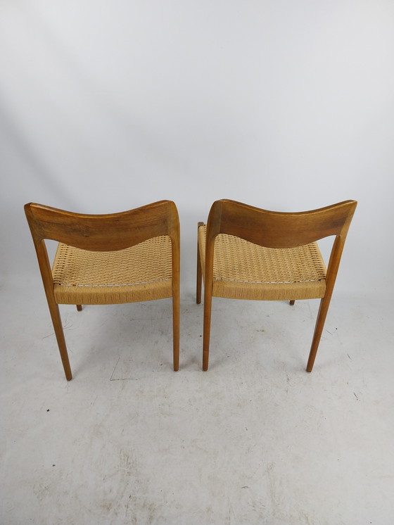 Image 1 of 2 x niels otto muller eetkamerstoelen model 71. 1960's  