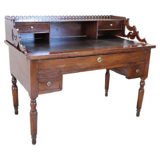 Image 1 of Antiek houten bureau