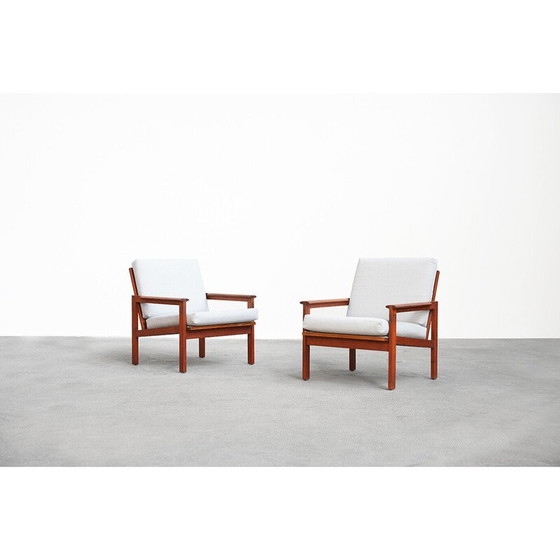 Image 1 of Paar vintage fauteuils van Illum Walkelsø voor Niels Eilersen, jaren 1960