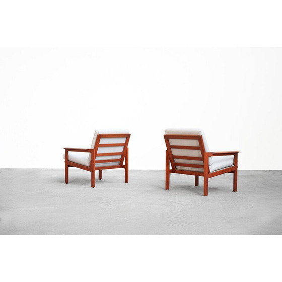 Image 1 of Paar vintage fauteuils van Illum Walkelsø voor Niels Eilersen, jaren 1960