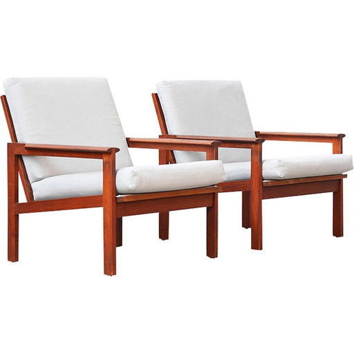 Paar vintage fauteuils van Illum Walkelsø voor Niels Eilersen, jaren 1960