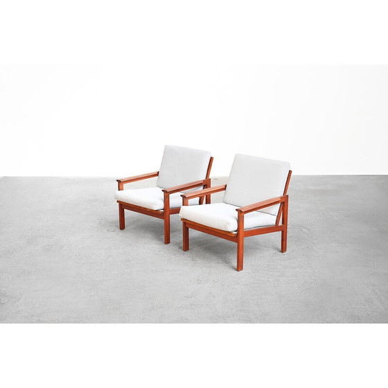 Image 1 of Paar vintage fauteuils van Illum Walkelsø voor Niels Eilersen, jaren 1960