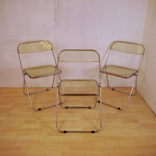 Vintage Set Van 3 Castelli Plia Klap Stoelen