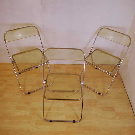 Vintage Set Van 3 Castelli Plia Klap Stoelen