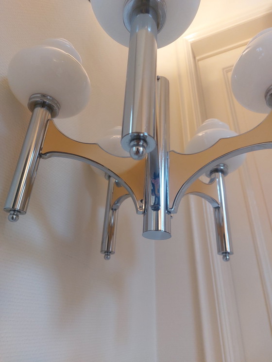 Image 1 of Mid- Century Gaetano Sciolari Ceiling Lamp