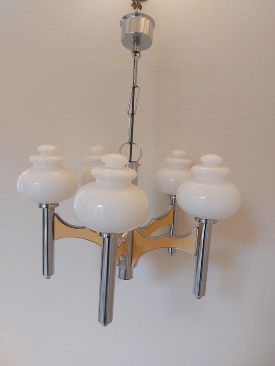 Image 1 of Mid- Century Gaetano Sciolari Ceiling Lamp