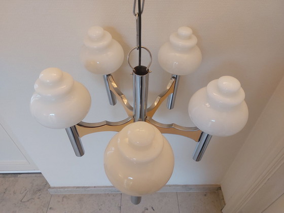 Image 1 of Mid- Century Gaetano Sciolari Ceiling Lamp