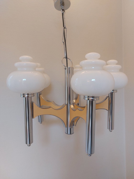 Image 1 of Mid- Century Gaetano Sciolari Ceiling Lamp