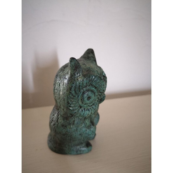 Image 1 of Vintage uil in lichtgroen keramiek, Frankrijk 1960