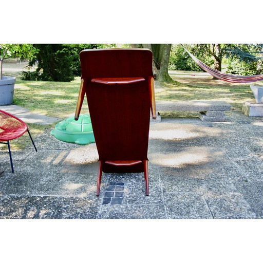 Vintage rechthoekige massief teakhouten salontafel van John Boné, Denemarken 1960