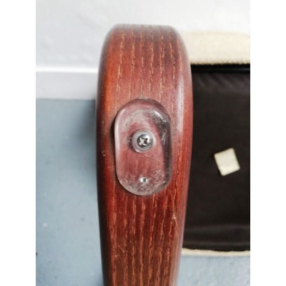 Image 1 of Set van 3 vintage Strafor fauteuils van wol en hout