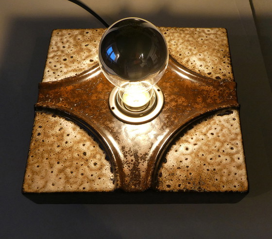 Image 1 of Vintage betegelde lamp