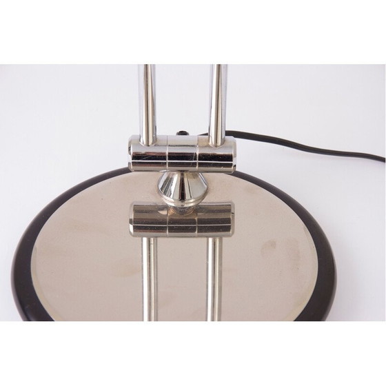 Image 1 of Vintage zwart verchroomde bureaulamp, Duitsland 1960