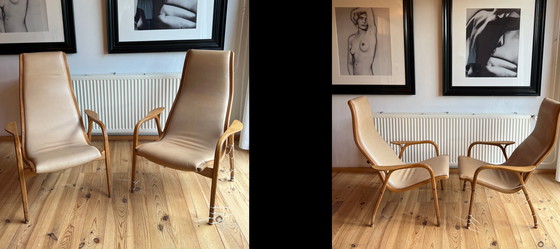 Image 1 of 2x Yngve Ekstrom loungestoelen