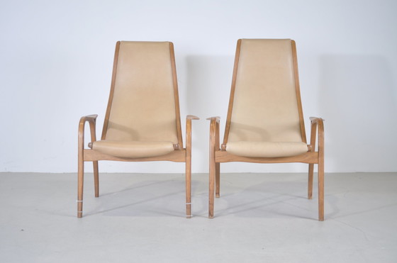 Image 1 of 2x Yngve Ekstrom loungestoelen