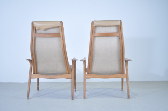 Image 1 of 2x Yngve Ekstrom loungestoelen