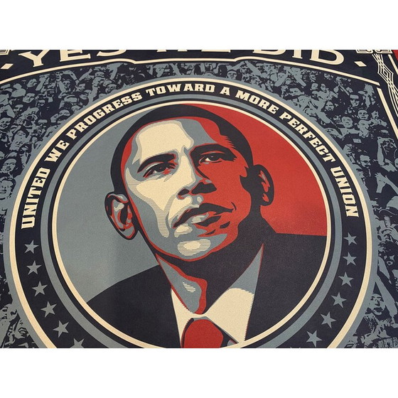 Image 1 of Vintage poster van president Barack Obama door Shepard Fairey, 2008