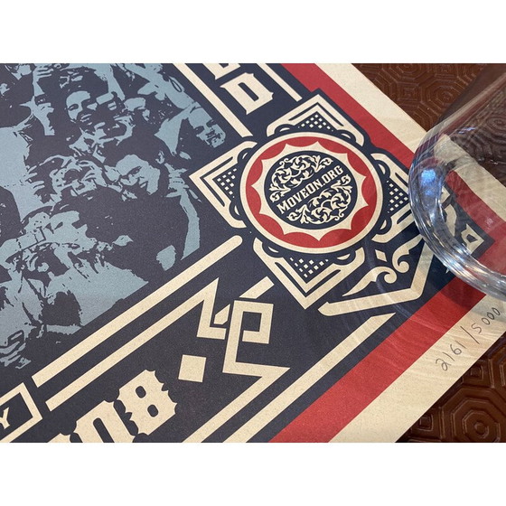 Image 1 of Vintage poster van president Barack Obama door Shepard Fairey, 2008