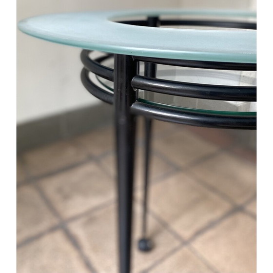 Image 1 of Vintage pedestal tafel op wielen door Pascal Mourgue voor Artelano