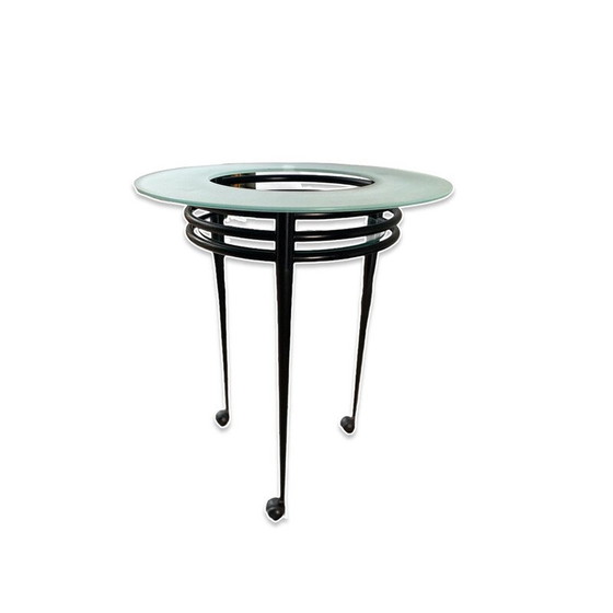 Image 1 of Vintage pedestal tafel op wielen door Pascal Mourgue voor Artelano