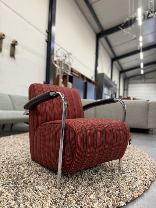 Leolux Scylla Fauteuil Belluno Stof Rood 