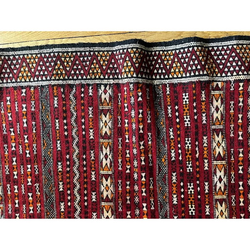 Vintage handgeweven wollen kilim vloerkleed, 1970