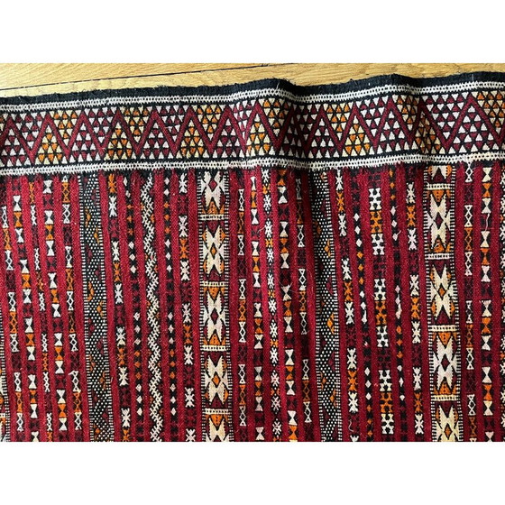 Image 1 of Vintage handgeweven wollen kilim vloerkleed, 1970