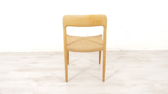 Image 1 of 3X Eetkamerstoelen | Eiken | Niels Otto Moller | Model 75