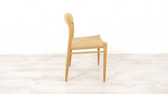 Image 1 of 3X Eetkamerstoelen | Eiken | Niels Otto Moller | Model 75