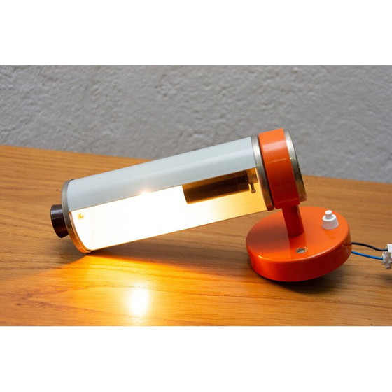 Image 1 of Vintage aluminium, plastic, chroom en scroll wandlamp door Josef Hurka voor Napako, 1960