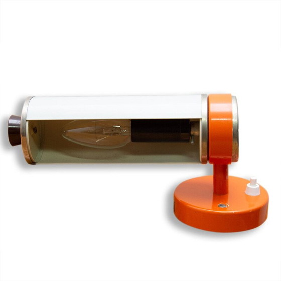 Image 1 of Vintage aluminium, plastic, chroom en scroll wandlamp door Josef Hurka voor Napako, 1960