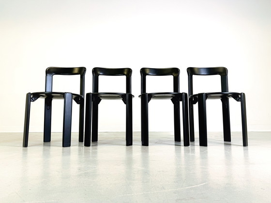 Image 1 of Set van 4 vintage stoelen Bruno Rey Kusch & Co jaren 1970 ontwerp Nieuw gelakt