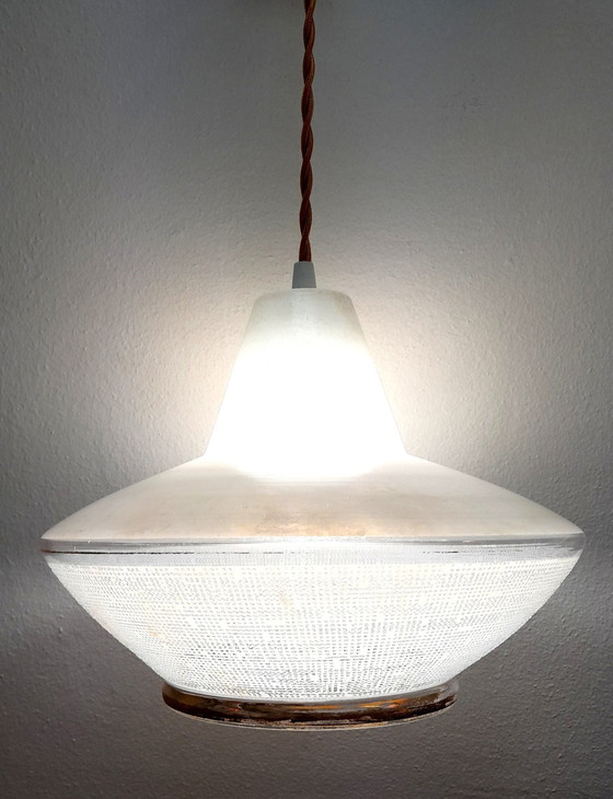 Image 1 of Space Age Ufo 1970 glazen hanglamp