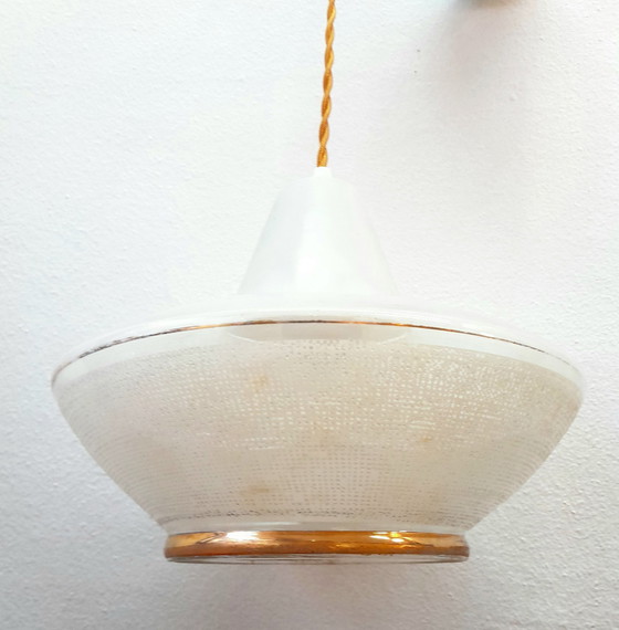 Image 1 of Space Age Ufo 1970 glazen hanglamp