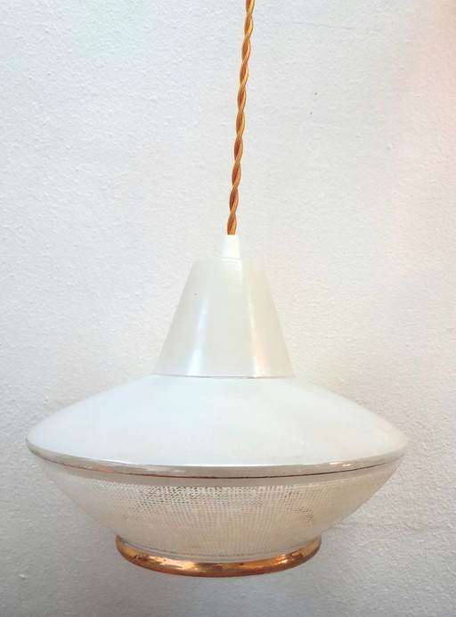 Space Age Ufo 1970 glazen hanglamp
