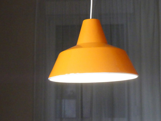 Image 1 of Plafondlamp emaille oranje