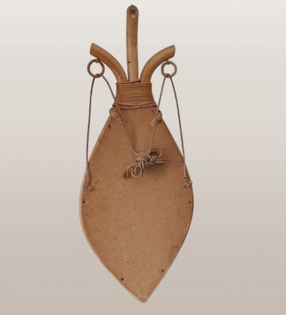 Image 1 of Hal of Toilet Spiegel Rotan / Bamboe Vis