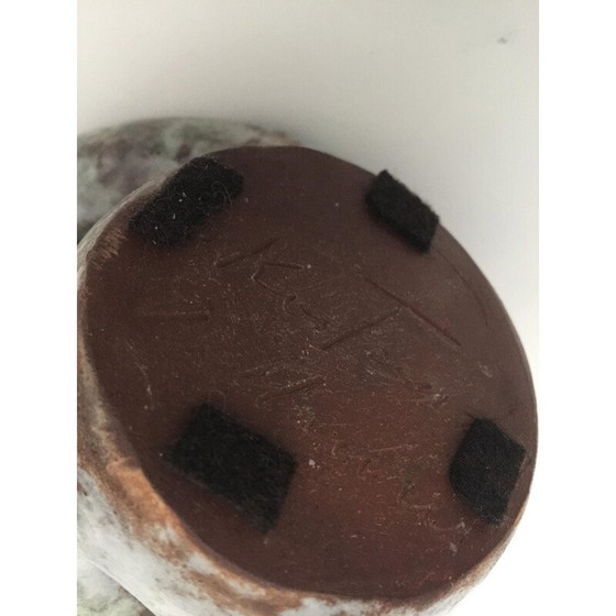 Image 1 of Paar vintage geglazuurde keramische vazen van Alexandre Kostanda, Frankrijk