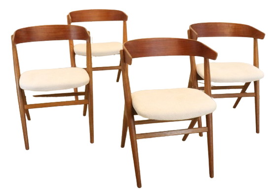 Image 1 of 4x Sibast furniture stoelen 'Hallundbaek' vintage