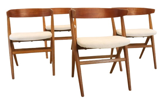 Image 1 of 4x Sibast furniture stoelen 'Hallundbaek' vintage